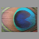 Copper/Teal/Blue Peacock Feather Cloth Placemat