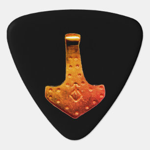 Copper Thor Hammer black triangle guitar pick