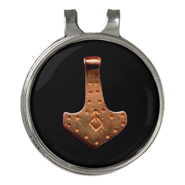 Copper Thor Hammer hat clip (Front)