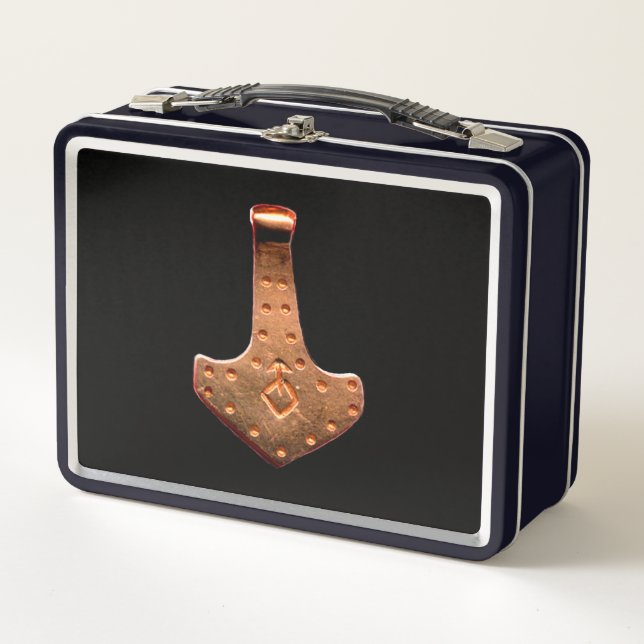 Copper Thor Hammer stainless lunchbox (Front)