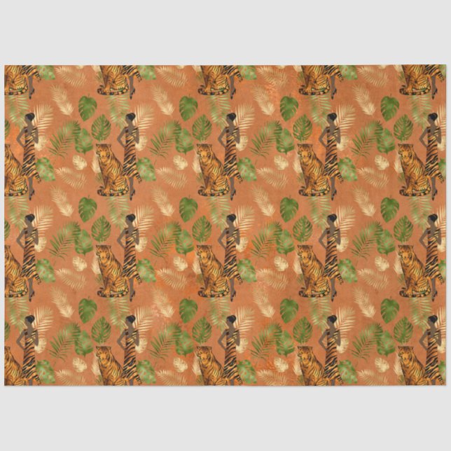 Copper Tiger Series Design 2 Tissue Paper (Front)