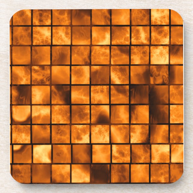 Copper Tiles Drink Coaster (Front)