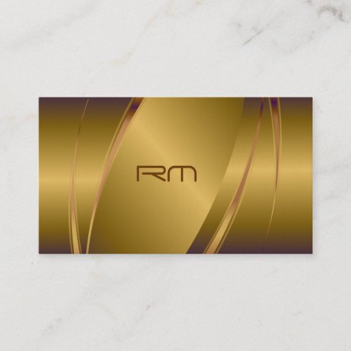 Customizable Copper Tint Metallic Look-Stainless Steel Pattern Business Card