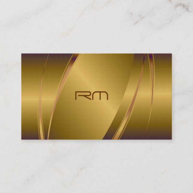 Copper Tint Metallic Look-Stainless Steel Pattern Business Card (Front)