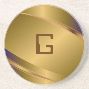 Copper Tint Metallic Look-Stainless Steel Pattern Coaster