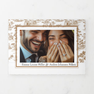 Copper Toile, Trifold Wedding