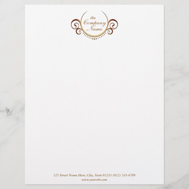 Copper Tone Letterhead (Front)