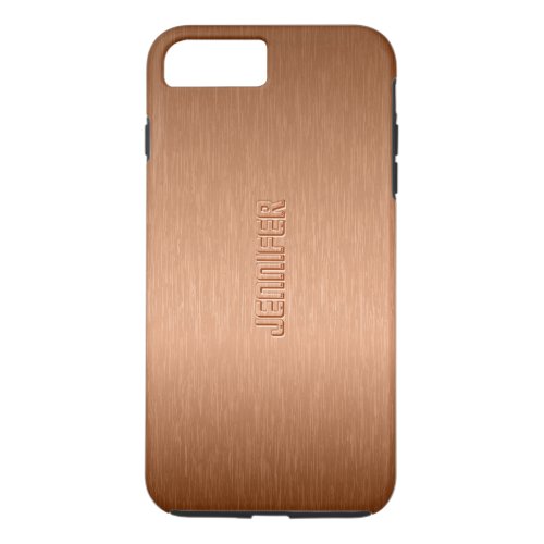 Copper Tones Brushed Aluminum Look iPhone 8 Plus7 Plus Case