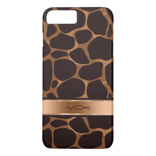 Copper Tones Leopard Animal Print iPhone 8 Plus7 Plus Case