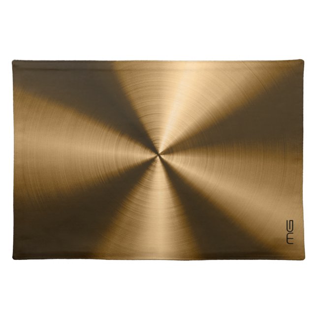 Copper Tones Metallic Stainless Steel Look Placemat (Front)