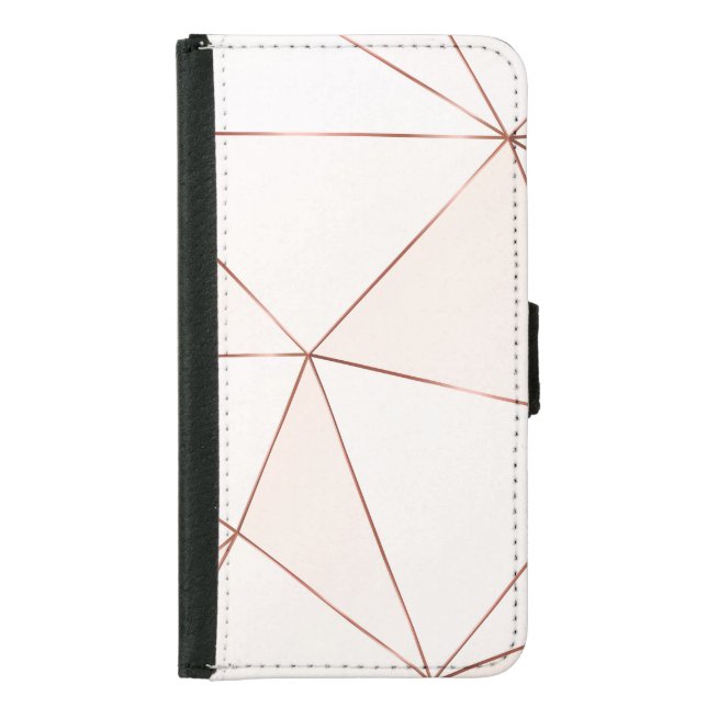 Copper triangles, metallic, glitter, polygonal. samsung galaxy wallet case (Front)
