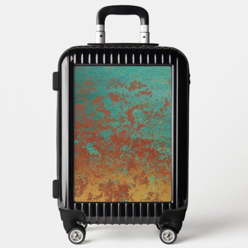 Copper Turquoise Blue Orange Brown Texture Luggage
