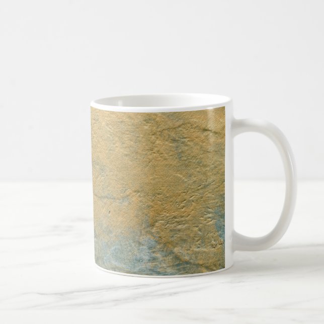 Copper Turquoise Faux Finish Coffee Mug (Right)
