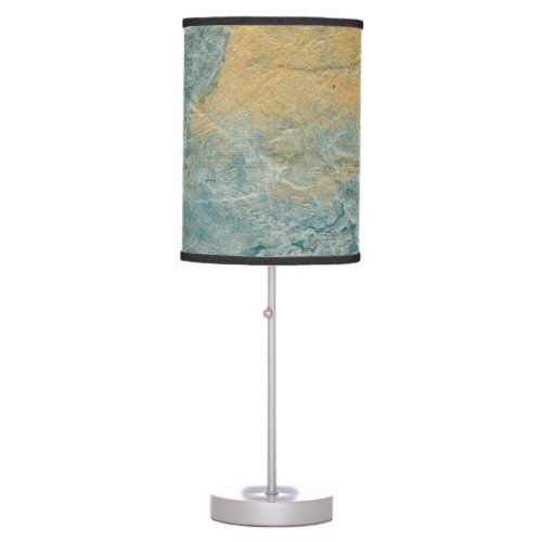 Copper Turquoise Faux Finish Table Lamp