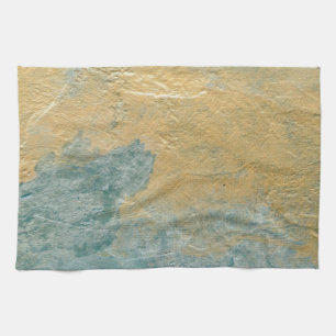 Copper Turquoise Faux Finish Towel