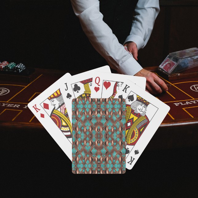 Copper Turquoise Pattern Poker Cards (Creator Uploaded)