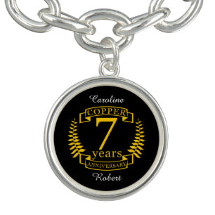 Copper wedding anniversary 7 years bracelet