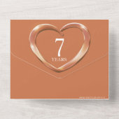 Copper wedding anniversary 7 years party event all in one invitation (Back)