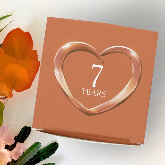 Copper wedding anniversary heart favor box (Creator Uploaded)