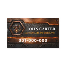 Copper Welder Welding Services Metal Logo QR Code