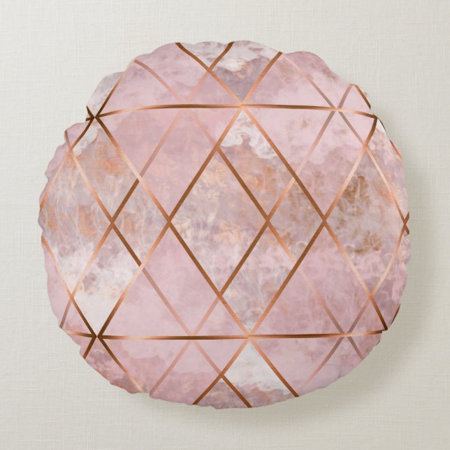 Copper X Round Pillow (Front)