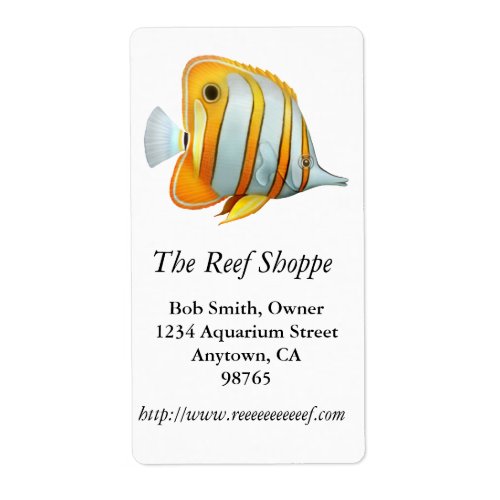 Copperband Butterflyfish Customizable Label
