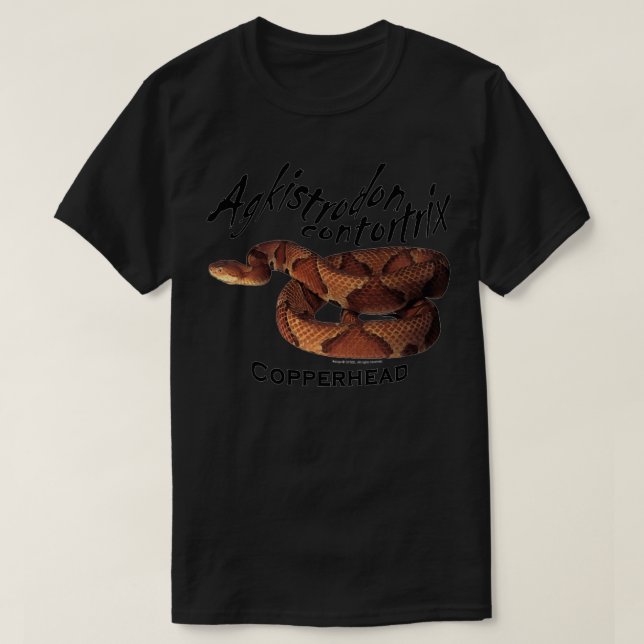 Copperhead Snake Agkistrodon contortrix T-Shirt (Design Front)