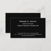 Copperplate Classic Basic Black Elegant Simplicity Business Card (Front/Back)