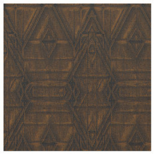 Coppery Steampunk Pyramid Design Fabric