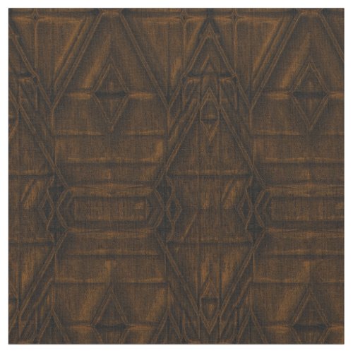 Coppery Steampunk Pyramid Design Fabric