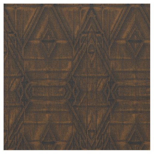 Coppery Steampunk Pyramid Design Fabric