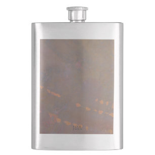 Coppery textures flask