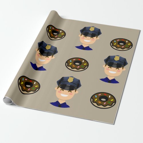 Cops and Donuts Wrapping Paper