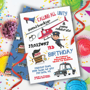 Cops and Robbers Birthday Party Invitation