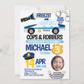 Cops and Robbers Birthday Party Invitation Invite (Front)