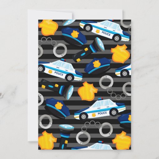 Cops and Robbers Birthday Party Invitation Invite | Zazzle