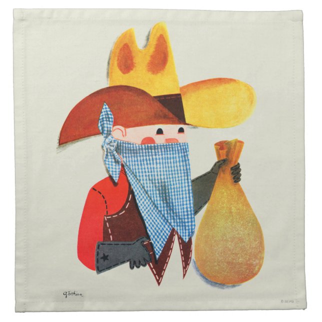 Cops and Robbers Napkin (Front)