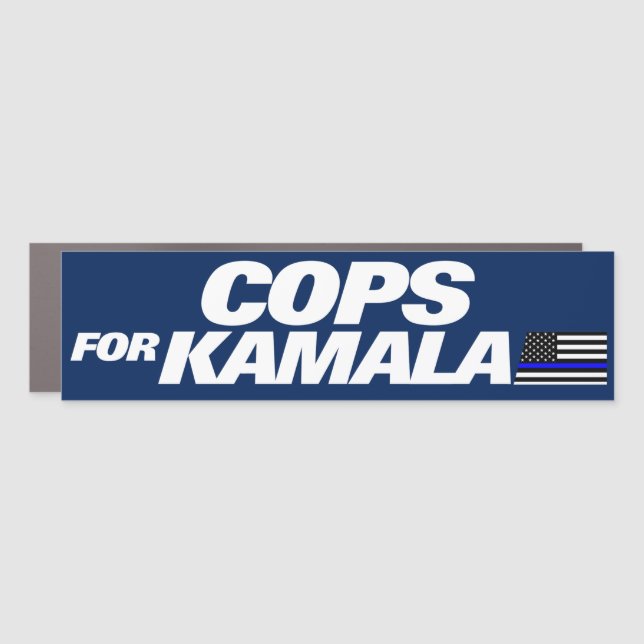 Cops for Kamala Harris 2024 Bumper Car Magnet (Front)