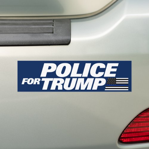 Cops For Trump Blue Line Police For Trump 2024 Bumper Sticker