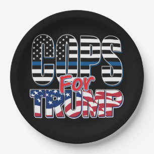 Cops for Trump Trump 2020 Paper Plates