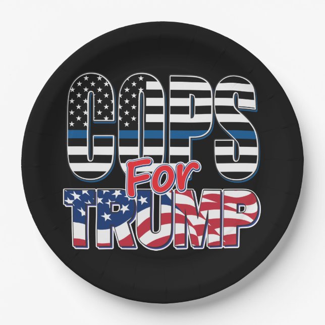 Cops for Trump Trump 2020 Paper Plates (Front)