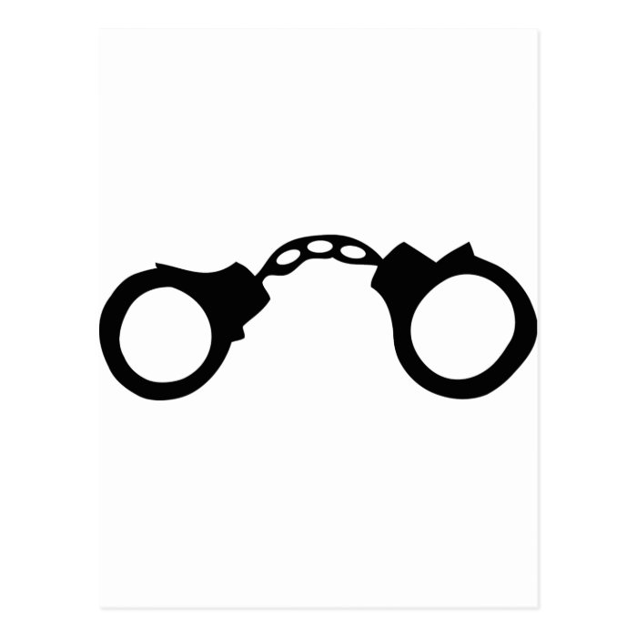 cops handcuffs postcard