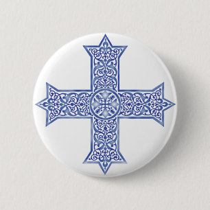 Coptic cross button