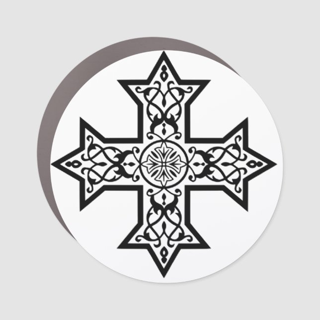 Coptic Cross Car Magnet (Front)