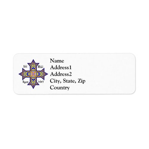 Coptic Cross Christmas Label