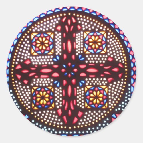 Coptic Cross Classic Round Sticker