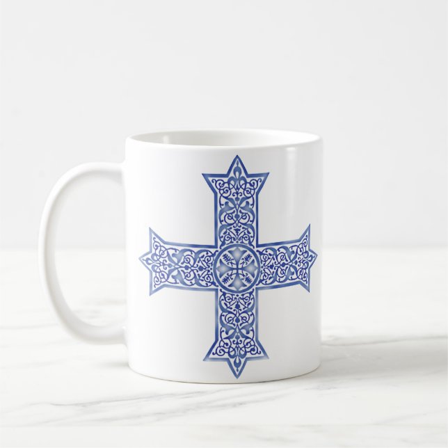 Coptic cross coffee mug (Left)