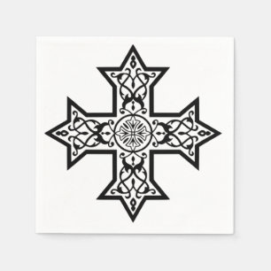 Coptic Cross Custom Paper Orthodox Christian Table Napkins