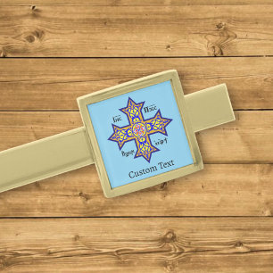 Coptic Cross Gold Finish Tie Bar
