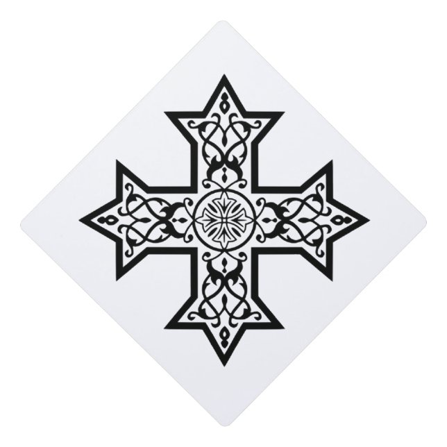 Coptic Cross Graduation Cap Topper (Front)
